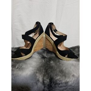 Black suede charles david espadrilles